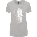 Medieval Helmet Gym Training Top Bodybuilding Womens Wider Cut T-Shirt Sports Grey