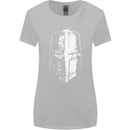 Medieval Helmet Gym Training Top Bodybuilding Womens Wider Cut T-Shirt Sports Grey