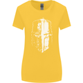 Medieval Helmet Gym Training Top Bodybuilding Womens Wider Cut T-Shirt Yellow