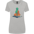 Meditating Alien UFO Yoga Womens Wider Cut T-Shirt Sports Grey