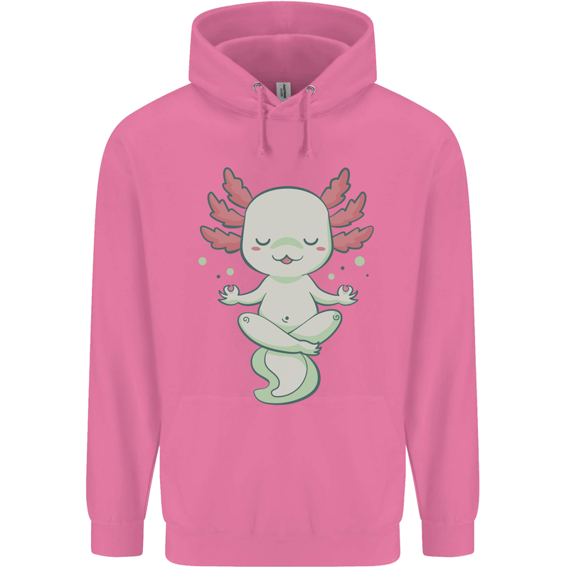 Meditating Axolot Yoga Spiritual Childrens Kids Hoodie Azalea