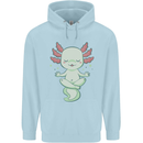 Meditating Axolot Yoga Spiritual Childrens Kids Hoodie Light Blue