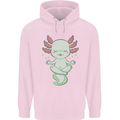 Meditating Axolot Yoga Spiritual Childrens Kids Hoodie Light Pink