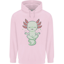 Meditating Axolot Yoga Spiritual Childrens Kids Hoodie Light Pink