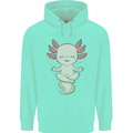 Meditating Axolot Yoga Spiritual Childrens Kids Hoodie Peppermint