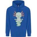 Meditating Axolot Yoga Spiritual Childrens Kids Hoodie Royal Blue