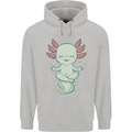 Meditating Axolot Yoga Spiritual Childrens Kids Hoodie Sports Grey