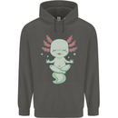 Meditating Axolot Yoga Spiritual Childrens Kids Hoodie Storm Grey