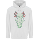 Meditating Axolot Yoga Spiritual Childrens Kids Hoodie White