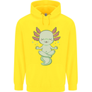 Meditating Axolot Yoga Spiritual Childrens Kids Hoodie Yellow