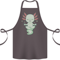 Meditating Axolot Yoga Spiritual Cotton Apron 100% Organic Dark Grey