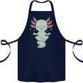 Meditating Axolot Yoga Spiritual Cotton Apron 100% Organic Navy Blue