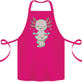 Meditating Axolot Yoga Spiritual Cotton Apron 100% Organic Pink
