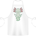 Meditating Axolot Yoga Spiritual Cotton Apron 100% Organic White