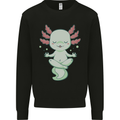 Meditating Axolot Yoga Spiritual Kids Sweatshirt Jumper Black
