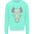 Meditating Axolot Yoga Spiritual Kids Sweatshirt Jumper Peppermint