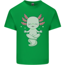 Meditating Axolot Yoga Spiritual Kids T-Shirt Childrens Irish Green