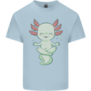 Meditating Axolot Yoga Spiritual Kids T-Shirt Childrens Light Blue