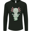 Meditating Axolot Yoga Spiritual Mens Long Sleeve T-Shirt Black