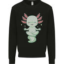 Meditating Axolot Yoga Spiritual Mens Sweatshirt Jumper Black