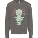 Meditating Axolot Yoga Spiritual Mens Sweatshirt Jumper Charcoal