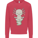 Meditating Axolot Yoga Spiritual Mens Sweatshirt Jumper Heliconia