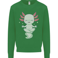 Meditating Axolot Yoga Spiritual Mens Sweatshirt Jumper Irish Green