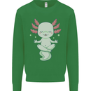 Meditating Axolot Yoga Spiritual Mens Sweatshirt Jumper Irish Green