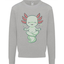 Meditating Axolot Yoga Spiritual Mens Sweatshirt Jumper Sports Grey