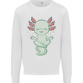 Meditating Axolot Yoga Spiritual Mens Sweatshirt Jumper White