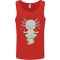 Meditating Axolot Yoga Spiritual Mens Vest Tank Top Red
