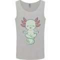 Meditating Axolot Yoga Spiritual Mens Vest Tank Top Sports Grey