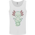 Meditating Axolot Yoga Spiritual Mens Vest Tank Top White