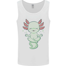 Meditating Axolot Yoga Spiritual Mens Vest Tank Top White
