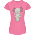Meditating Axolot Yoga Spiritual Womens Petite Cut T-Shirt Azalea