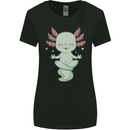 Meditating Axolot Yoga Spiritual Womens Wider Cut T-Shirt Black