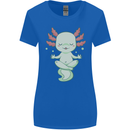 Meditating Axolot Yoga Spiritual Womens Wider Cut T-Shirt Royal Blue