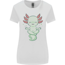 Meditating Axolot Yoga Spiritual Womens Wider Cut T-Shirt White