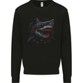 Megalodon Prehistoric White Shark Dinosaur Kids Sweatshirt Jumper Black