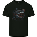 Megalodon Prehistoric White Shark Dinosaur Kids T-Shirt Childrens Black