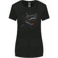 Megalodon Prehistoric White Shark Dinosaur Womens Wider Cut T-Shirt Black