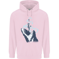 Megalodon v Great White Shark v Scuba Diver Childrens Kids Hoodie Light Pink