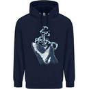 Megalodon v Great White Shark v Scuba Diver Childrens Kids Hoodie Navy Blue