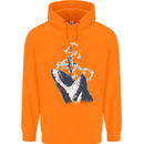 Megalodon v Great White Shark v Scuba Diver Childrens Kids Hoodie Orange