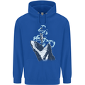Megalodon v Great White Shark v Scuba Diver Childrens Kids Hoodie Royal Blue