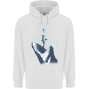 Megalodon v Great White Shark v Scuba Diver Childrens Kids Hoodie White