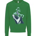 Megalodon v Great White Shark v Scuba Diver Kids Sweatshirt Jumper Irish Green