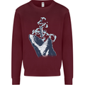 Megalodon v Great White Shark v Scuba Diver Kids Sweatshirt Jumper Maroon