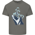 Megalodon v Great White Shark v Scuba Diver Kids T-Shirt Childrens Charcoal
