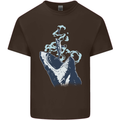 Megalodon v Great White Shark v Scuba Diver Kids T-Shirt Childrens Chocolate